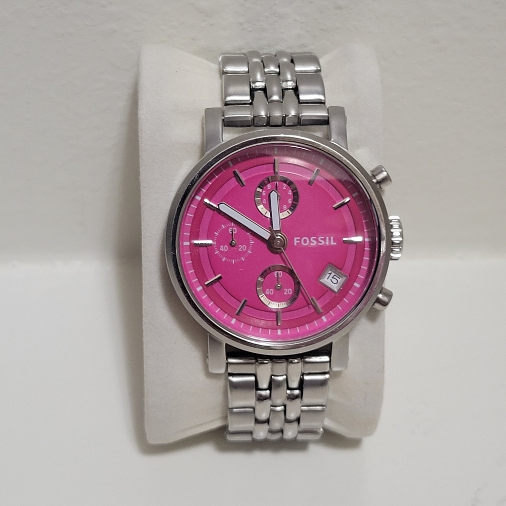 Fossil Original Boyfriend Sport Chronograph Pink Dial ES3572